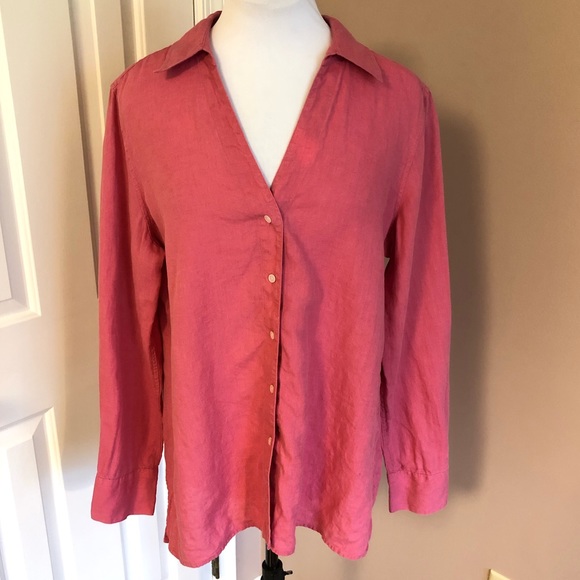 Talbots Tops - 🌸2/$12 Talbots Linen Button down Shirt